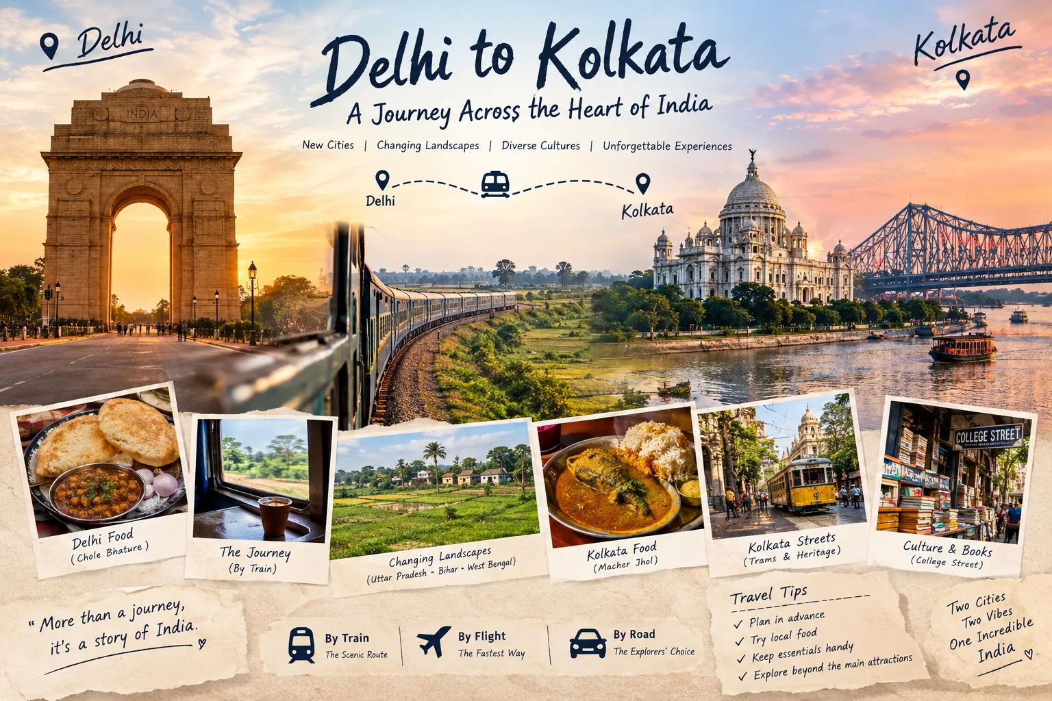 Delhi to Kolkata: A Journey Across the Heart of India